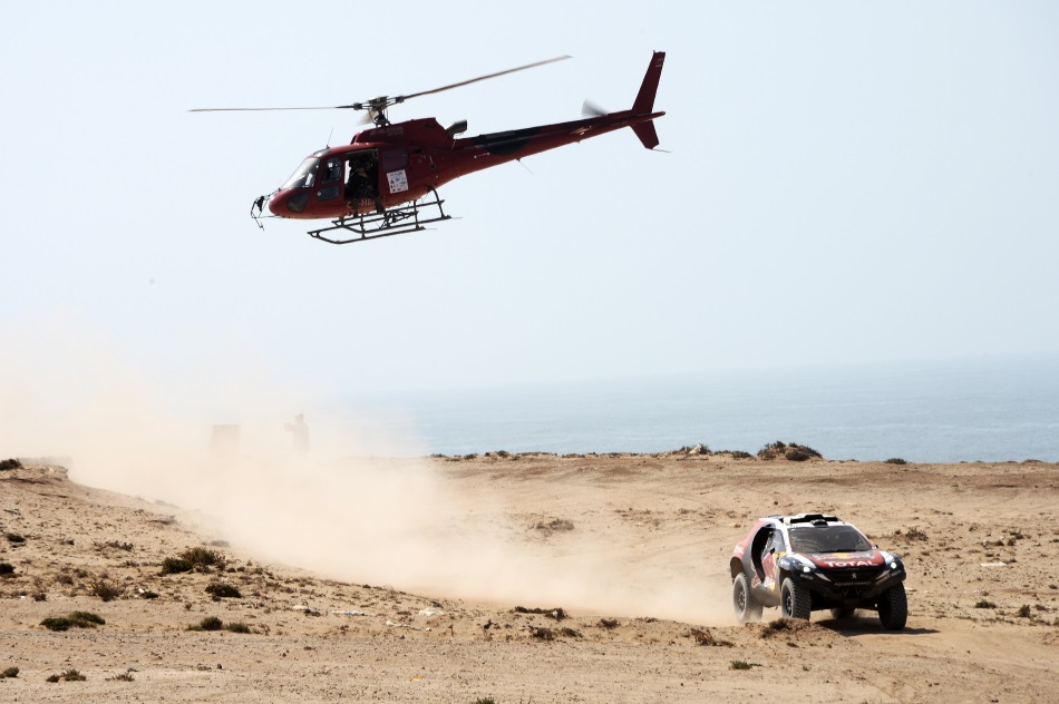 Loeb pilotando el 2008 en el Rally de Marruecos.