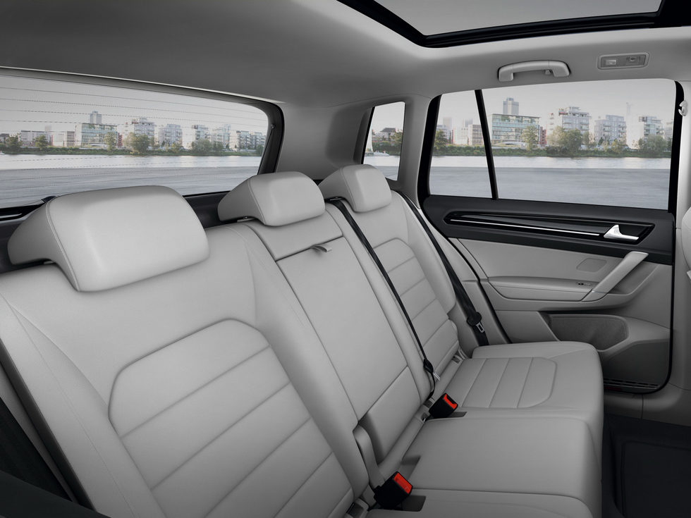 Volkswagen Golf Sportsvan detalle asientos traseros