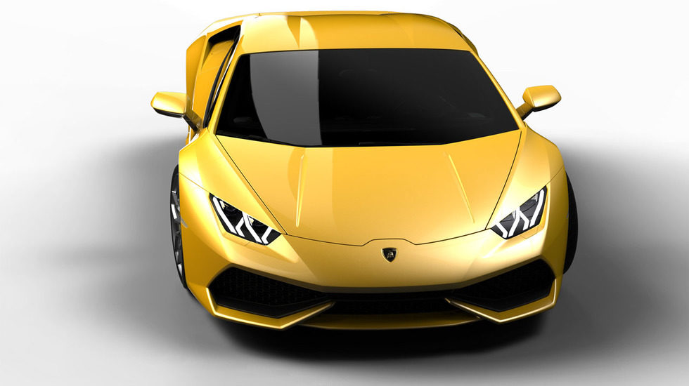 Lamborghini Huracán LP610-4, amarillo aereo frontal