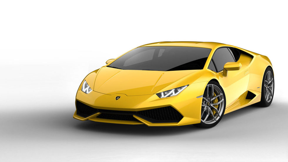Lamborghini Huracán LP610-4, amarillo tres cuartos delantero 1-2