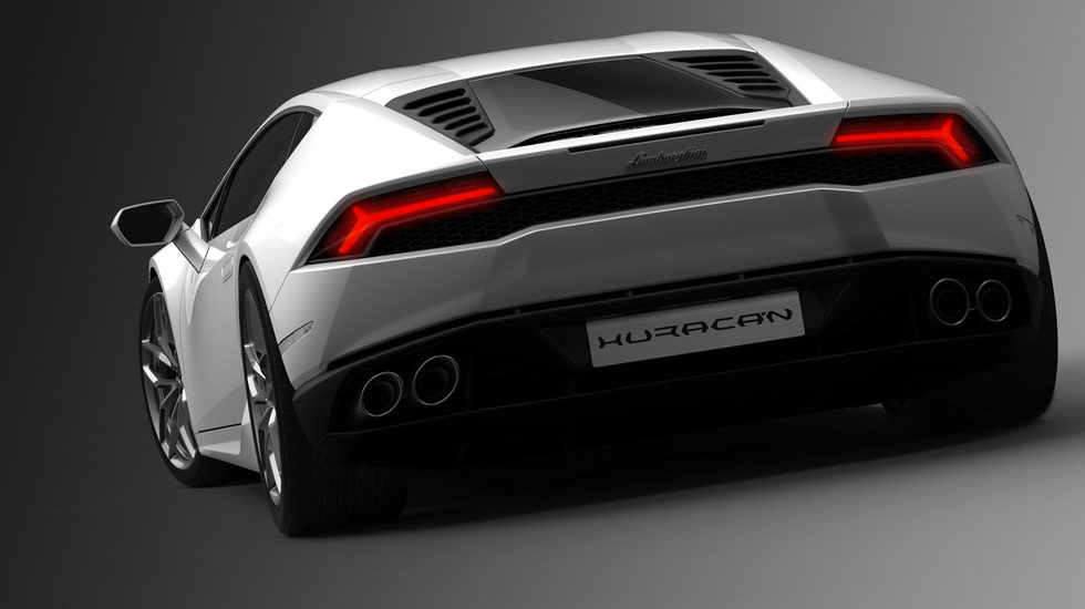 Lamborghini Huracán LP610-4, blanco trasera