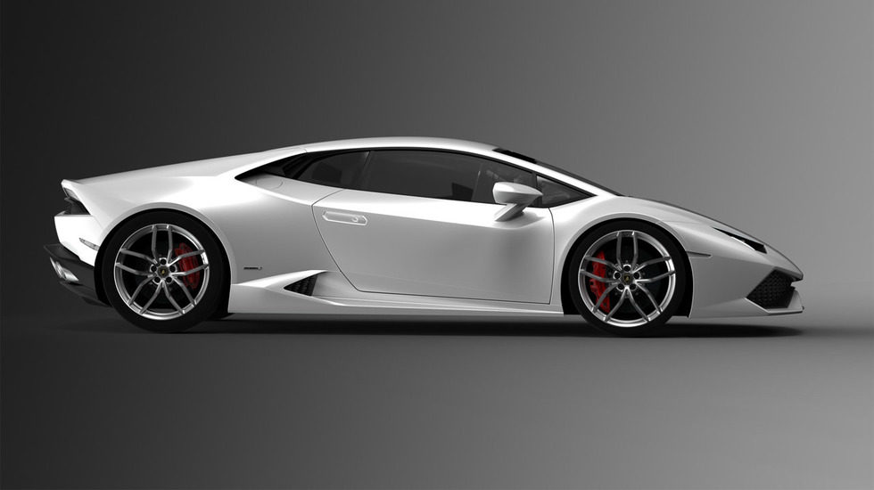 Lamborghini Huracán LP610-4, blanco lateral