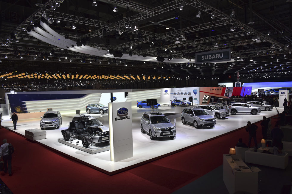 Stand de Subaru en el Salón de Ginebra 2014
