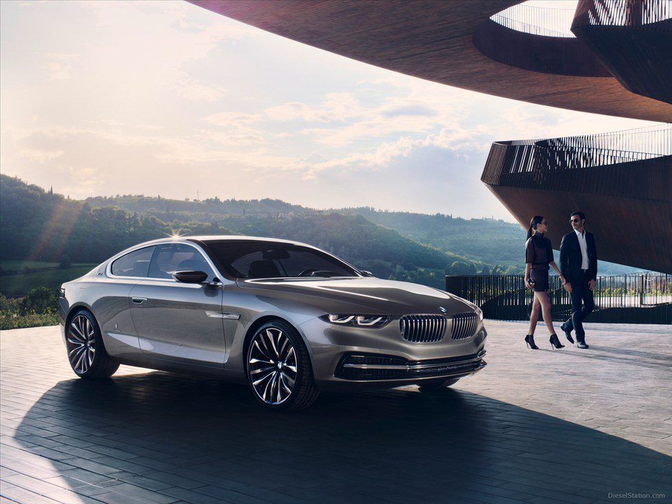 BMW Pininfarina Gran Lusso Coupé Concept - frontal plano abierto