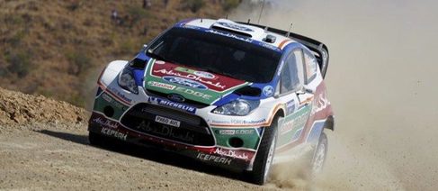 Hirvonen en el Rallie de México