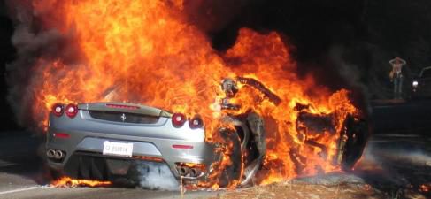 F430 en llamas