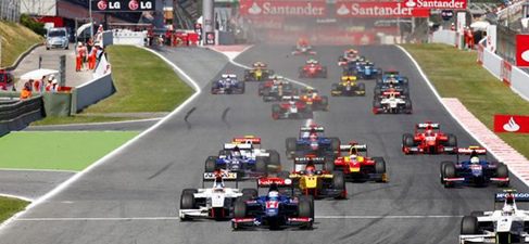 Salida de GP2 en el GP de España 2011