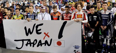 Los pilotos de MotoGP se solidarizan con Japón