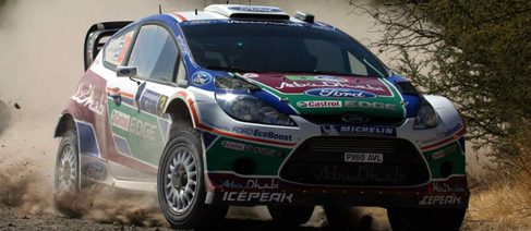 Hirvonen durante el rallie de México 2011
