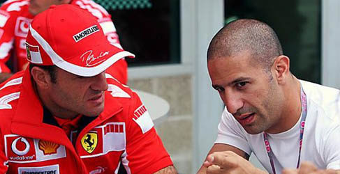 Rubens Barrichello con Tony Kanaan