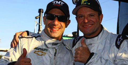 Rubens Barrichello con Tony Kanaan