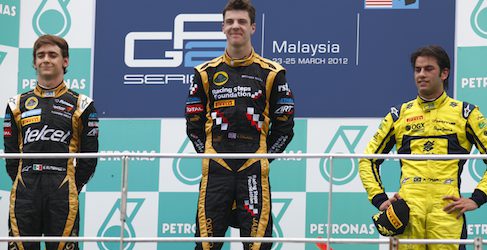 Podio carrera sprint Sepang gp2 2012