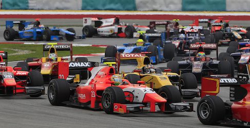 Salida carrera sprint Sepang gp2 2012