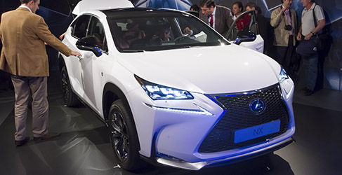 El Lexus NX 300h durante la presentación