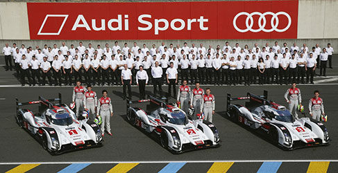 Equipo Audi para Le Mans
