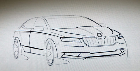 Boceto Skoda Superb