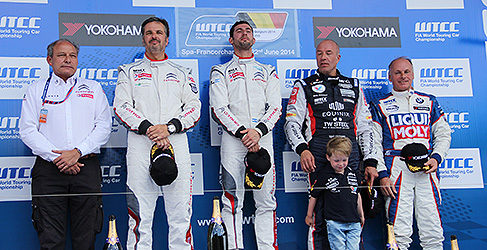 Pechito López, Yvan Muller, Tom Coronel y Franz Engstler