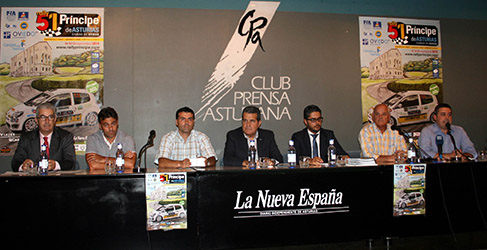 El comite organizador presentando el Rally Príncipe de Asturias