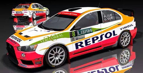 Borja y Dani Cué se subiran a este EVO X en la prueba de casa