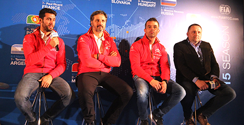 Jose María López, Yvan Muller, Sebastien Loeb y Yves Matton