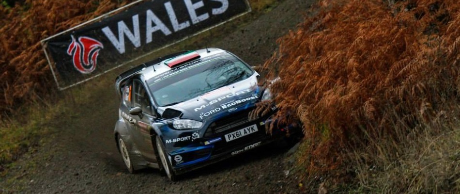 Ford Fiesta RS WRC perteneciente al equipo M-Sport durante el Rally de Gales