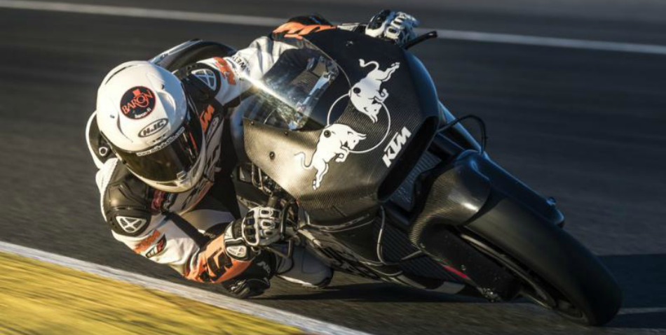 Mika Kallio durante el test