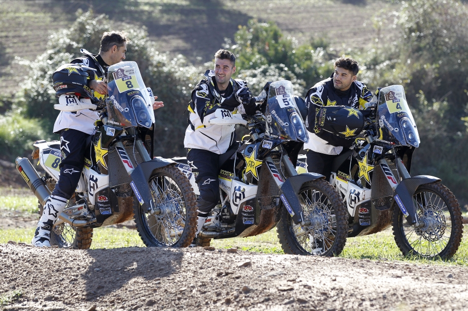 Quintanilla, Faria y Renet, el equipo Husqvarna al completo.