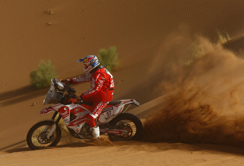 Cervantes, en el Rally de Marruecos.