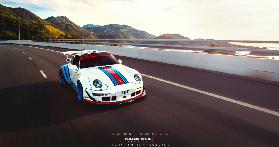 Porsche 911 993 de RWB Hong-Kong con librea Martini diseñada por Car Bone Flatsix Design