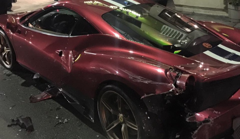 Estado en el que quedó el Ferrari 458 Speciale