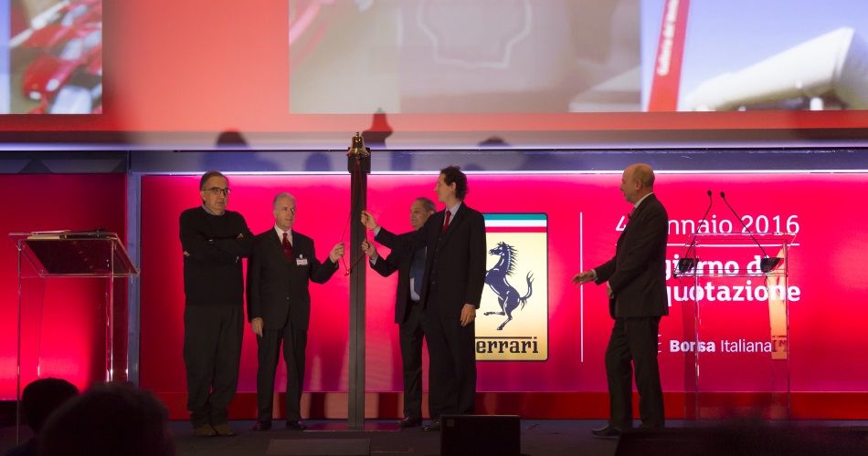 Inauguración de Ferrari en la Borsa Italiana de Milán
