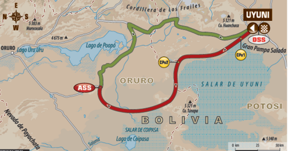 Mapa de la etapa cinco.