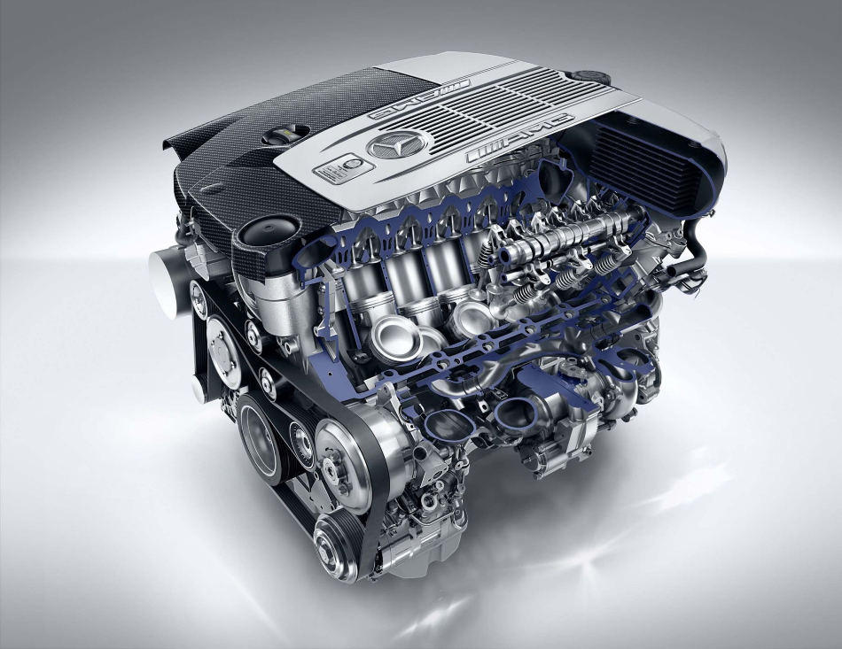 Motor V12 Biturbo de 6.0 Litros de cubicaje del Clase S