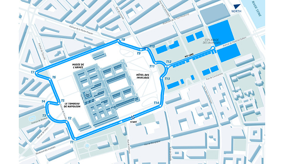 Circuito para el ePrix de París.
