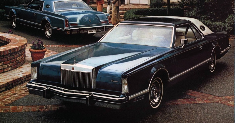 Antigua imagen promocional del Lincoln Continental Mark V coupé de 1978