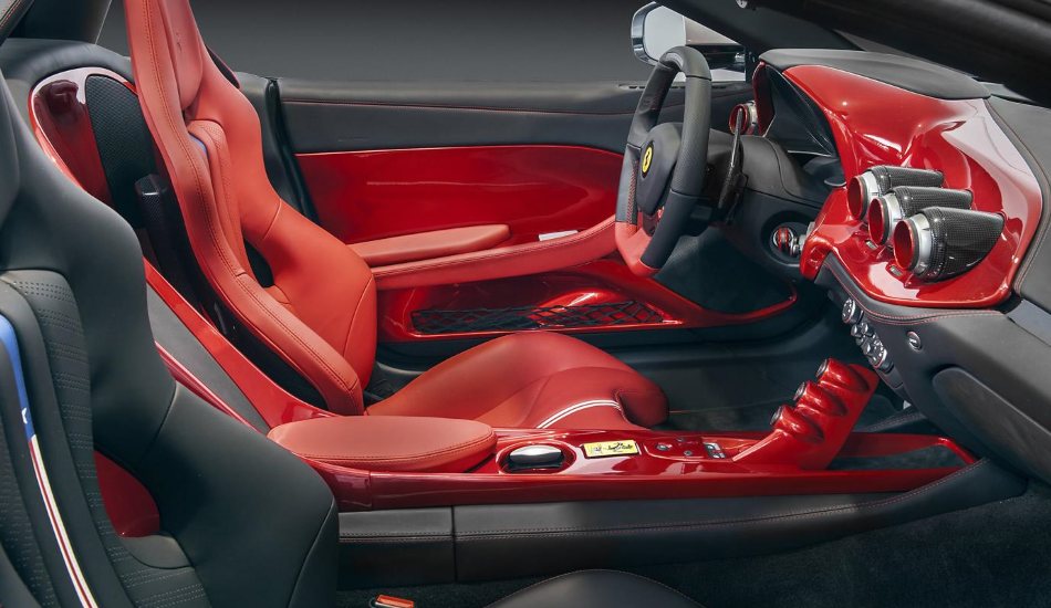 Interior bicolor del Ferrari F60 América