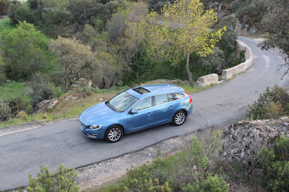 Vista aérea del Volvo V60 D4