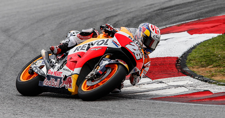 Márquez rodando en los test de Sepang 2016