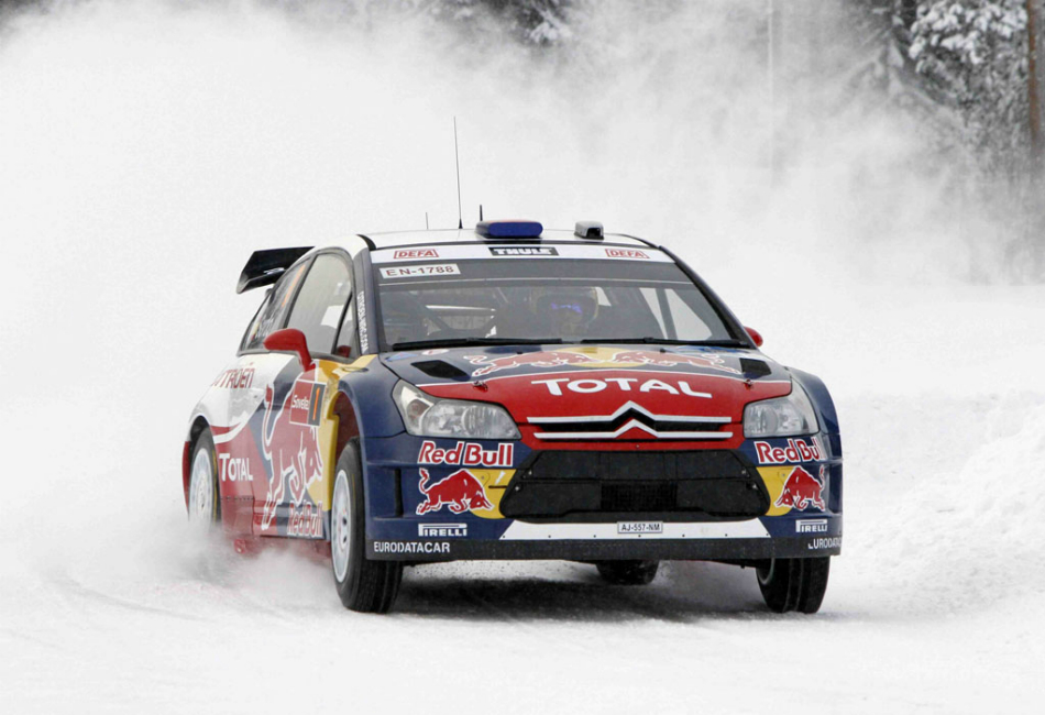 Sordo, con el C4 WRC, en Suecia 2010.