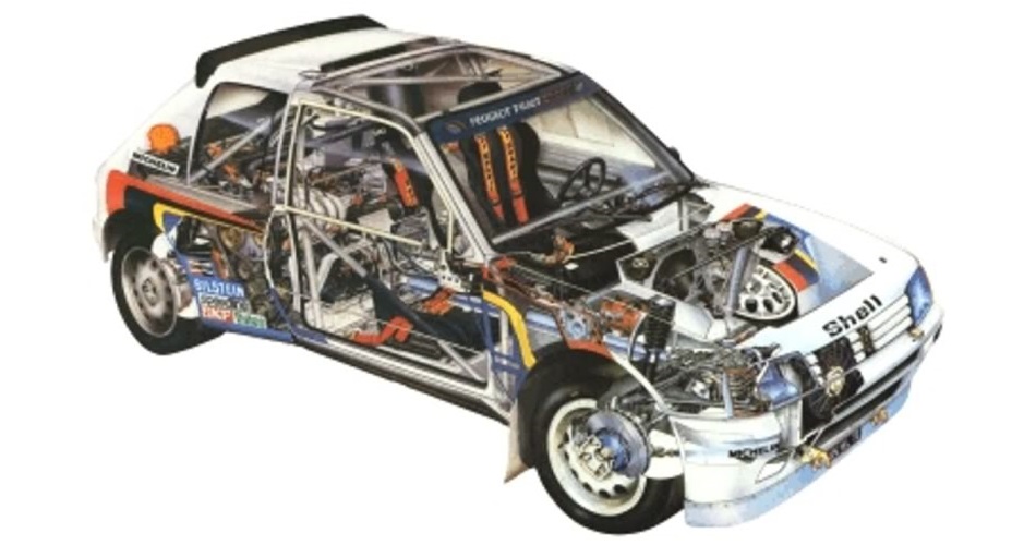 Radiografía del Peugeot 205 Turbo 16 Evolution 1 de 1985