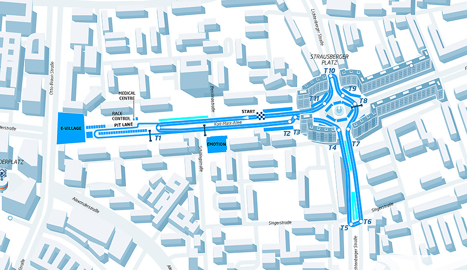 Trazado para el ePrix de Berlín