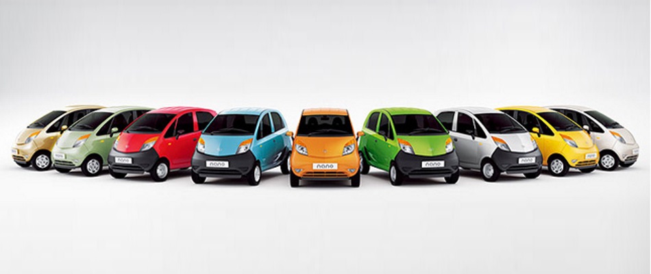 Tata Nano colours
