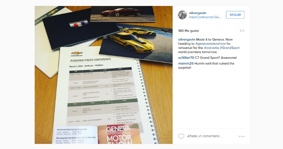 Post de Oliver Gavin en Instagram