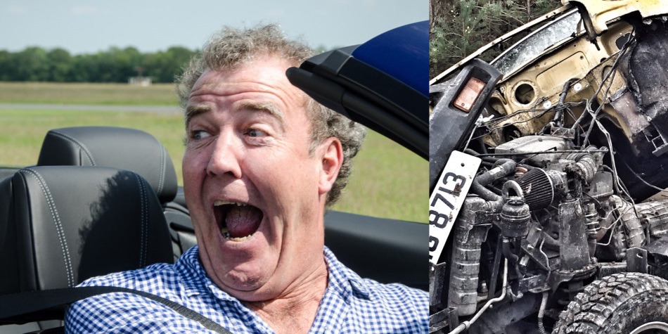 A la derecha de la imagen la fotografía colgada por Clarkson en Twitter