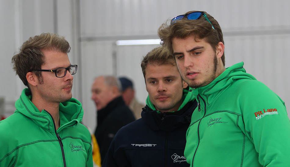 Jordi Oriola con los hermanos Gummerer, jefes de Target Competition