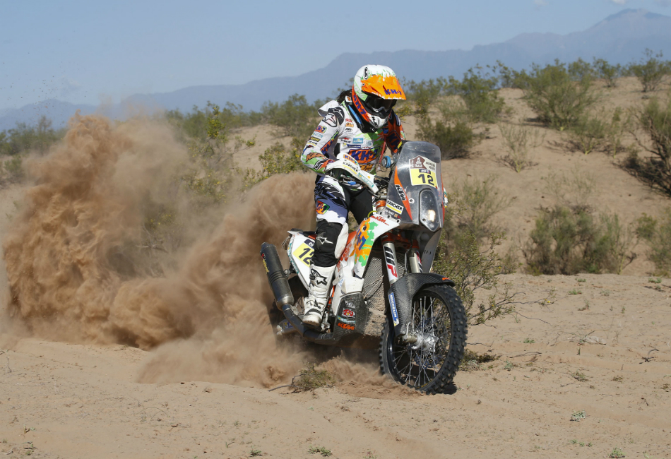 Laia Sanz, en el pasado Dakar.