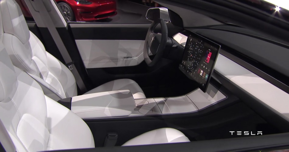 Interior del nuevo Tesla Model 3