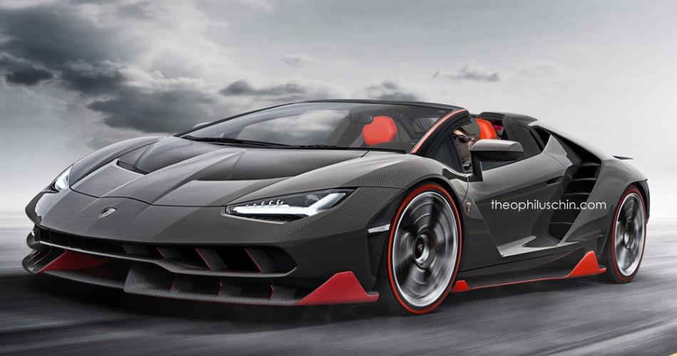 Lamborghini Centenario roadster renders