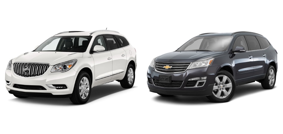 Chevrolet Traverse 2016 y Buick Enclave 2016