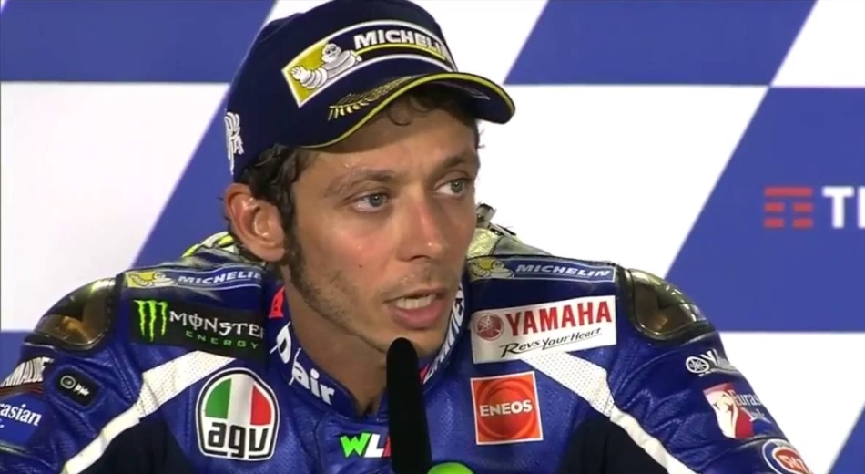Rossi en la rueda de prensa de Misano